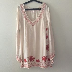 Free People Embroidered Dress Size M